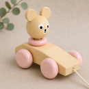 Wooden Pull Along Toy Bear - Helena