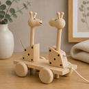 Wooden Pull Along Giraffes - Damien & Desmond