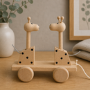 Wooden Pull Along Giraffes - Damien & Desmond