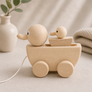 Wooden Pull Along Duck With Duckling - Gracie
