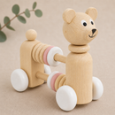 Wooden Bear With Beads - Nala