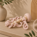 Wooden Crochet Jellyfish Rattle