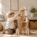 Extra Large Wooden Rocket Play House Set