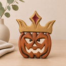 Large Wooden Scary Pumpkin - King