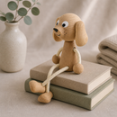 Wooden Sitting Dog - Bailey