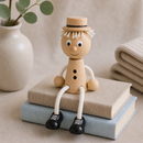 Wooden Sitting Boy - Gene