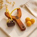 Wooden Toy Bee Slingshot With Felt Balls