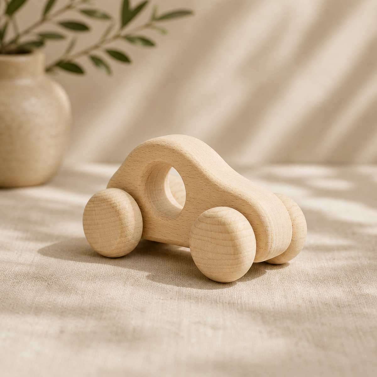 Wooden Push Car - Goldie