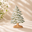 Wooden Pine Tree With Snow