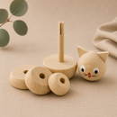 Wooden Cat Stacking Puzzle - Whiskers