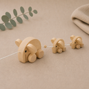 Wooden Pull Along Elephant Family