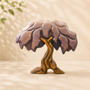 Wooden Wisteria Tree - Purple & White
