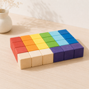 Wooden Building Blocks - Rainbow