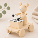 Wooden Pull Along Bear With Xylophone - Baxter
