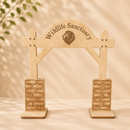 Wooden Wildlife Sanctuary Gate