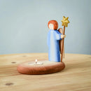 Wooden Angel With Candle Holder