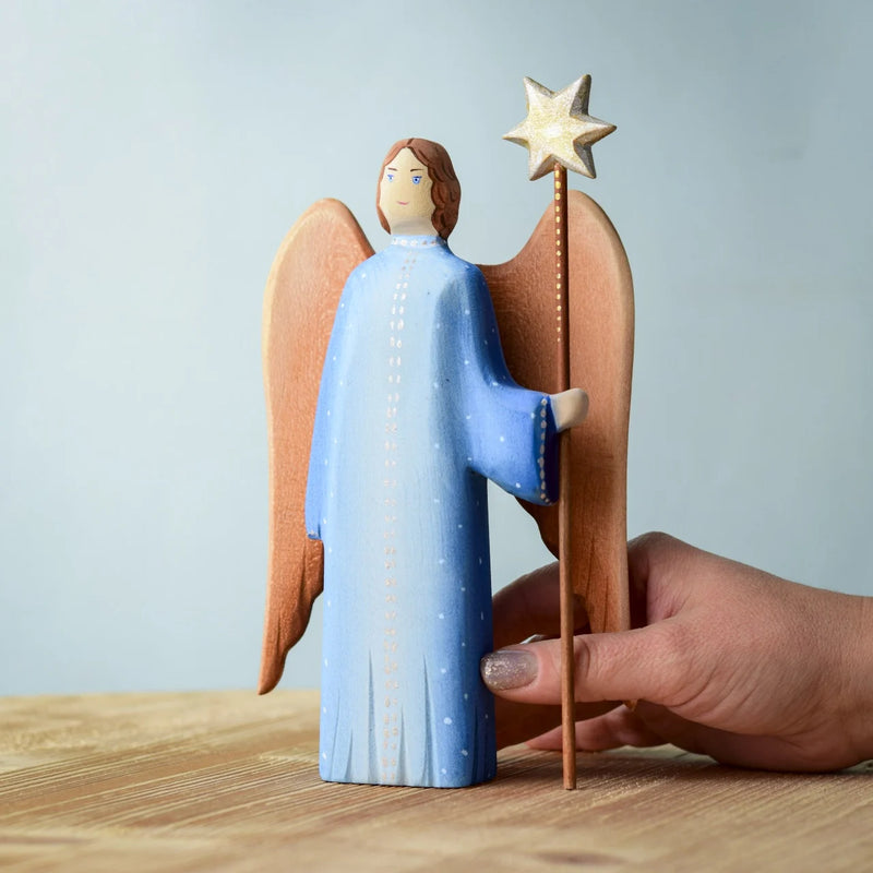 Wooden Angel With Shining Star