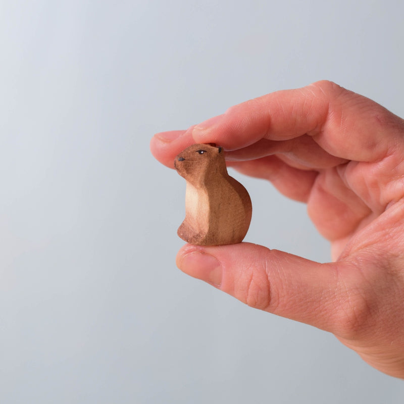 Wooden Capybara Baby - Sitting