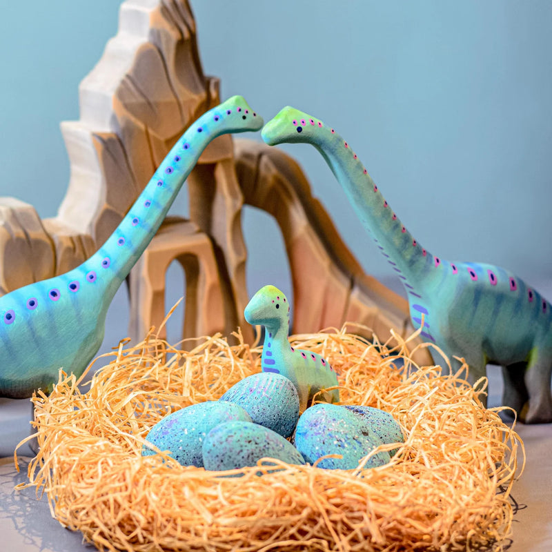 Wooden Brontosaurus Eggs