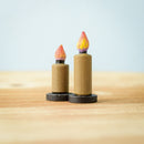 Wooden Candles - Set Of 2