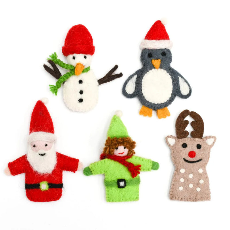 Felt Finger Puppet Set - Christmas