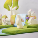 Wooden Easter Rabbit - Curious