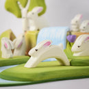 Wooden Easter Rabbit - Running