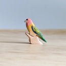 Wooden Eastern Rosella With Branch