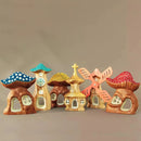 Wooden Fairytale Dollhouse - Yellow Mushroom