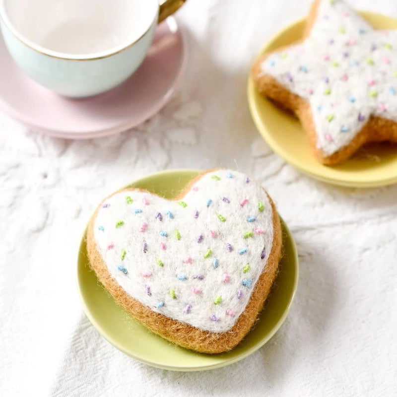 Felt Heart Cookie With Sprinkles