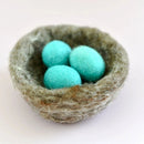 Felt Blue Robin Nest With Eggs
