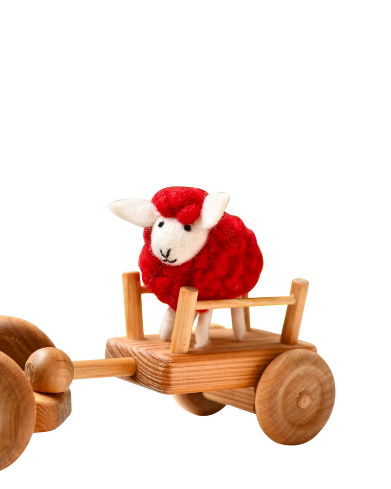 Felt Toy Sheep - Red
