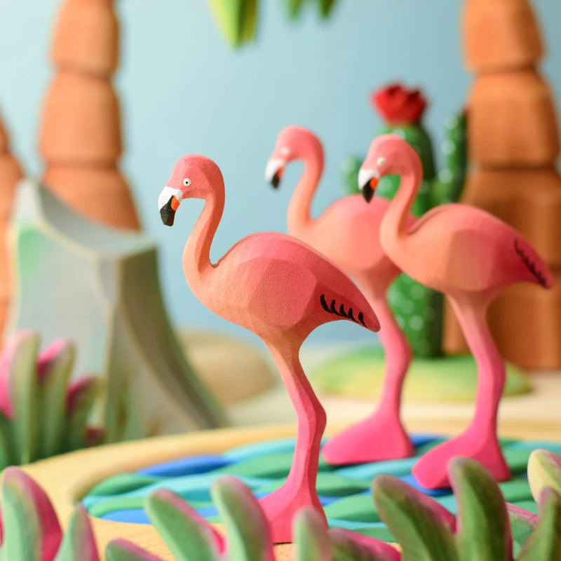 Wooden Flamingo