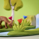 Small Wooden Wildflower - Orange