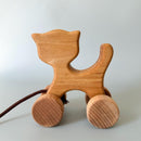 Wooden Pull Along Cat