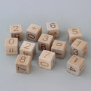 Wooden Blocks With Numbers - Set Of 12