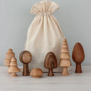Wooden Forest Trees - Set Of 7