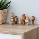 Wooden Forest Trees - Set Of 7