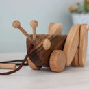 Large Wooden Pull Along Grasshopper