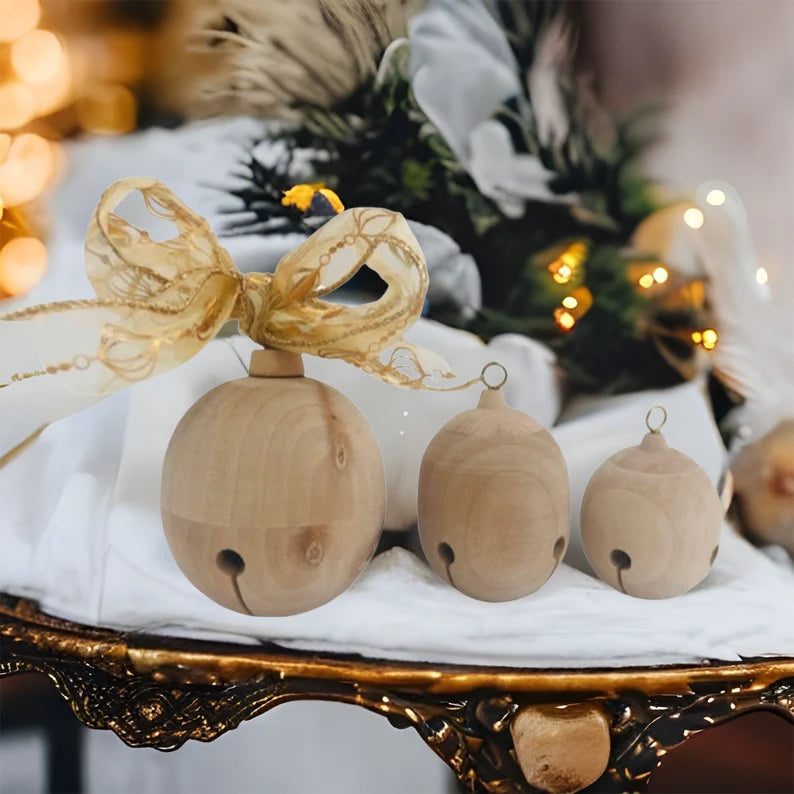 Wooden Christmas Bell Ornament (Arriving Early Nov)