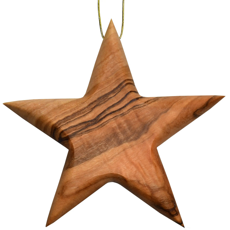 Wooden Star Christmas Ornament