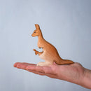 Wooden Kangaroo - Mother & Joey Set