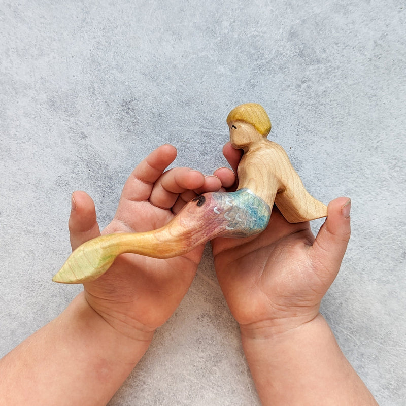 Mermet Toy Wooden Toy Merman | Mermaid Toys | NOM Handcrafted Australia