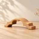 Large Wooden Bridge by Noelino Toys, arched wooden bridge, no railing