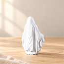 Wooden Spooky Ghost - Tall Ghost by Noelino Toys, rear view in a warm natural-light setting.