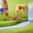 Wooden Rabbit Baby - Perched