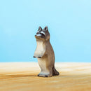 Wooden Raccoon - Curious