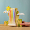 Large Wooden Rainbow Cliff Set