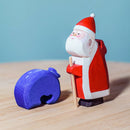 Wooden Santa Claus, Sleigh & Reindeer Set (Pre-Order)