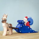 Wooden Santa Claus, Sleigh & Reindeer Set